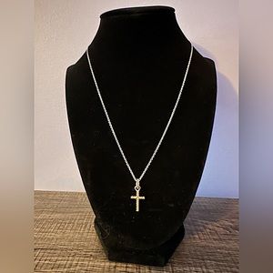 Swarovski petite crystal cross necklace.
